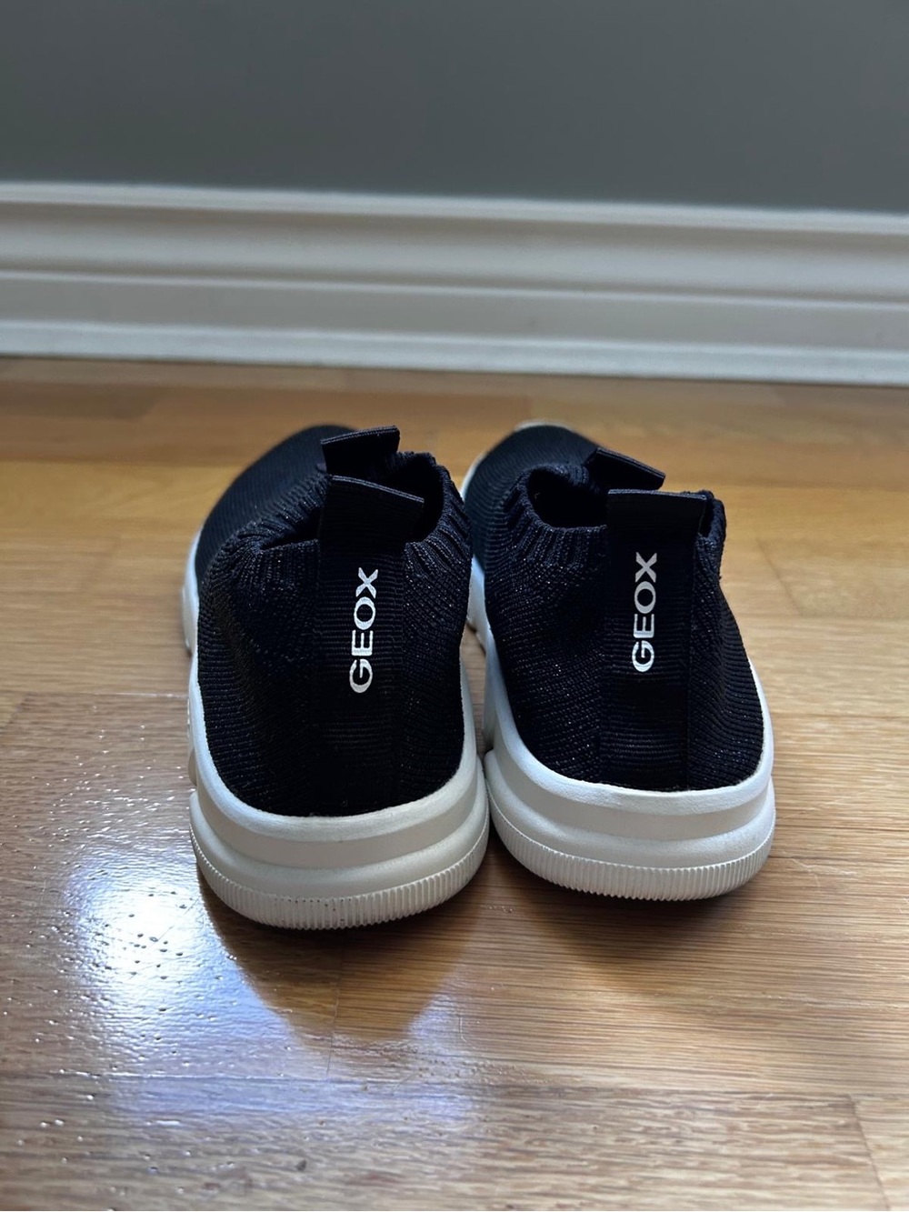 GEOX Black Knit Slip-On Sneakers - Picture 3 of 5